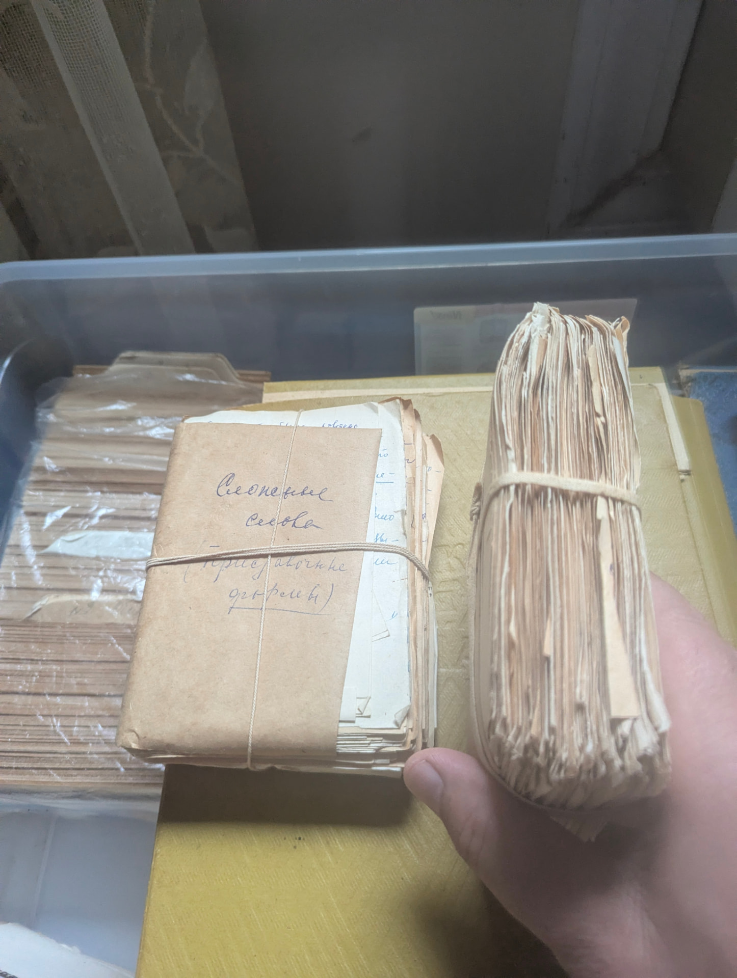 Sorted and stored by the family, but awaiting systematic collation and digitisation.